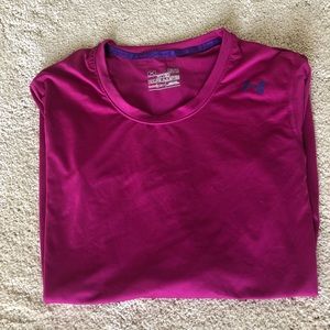 Magenta pink running long sleeve Under Armour top